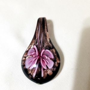 Tear drop glass pendant
